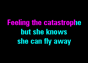 Feeling the catastrophe

but she knuws
she can fly away