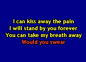 I can kiss away the pain
I will stand by you forever

You can take my breath away