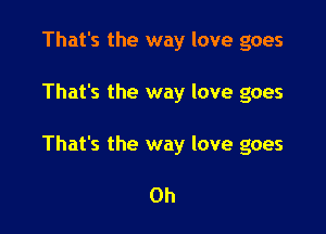 That's the way love goes

That's the way love goes

That's the way love goes

Oh