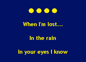 0000

When I'm lost...

In the rain

In your eyes I know
