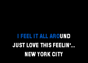I FEEL IT ALL AROUND
JUST LOVE THIS FEELIH'...
NEW YORK CITY