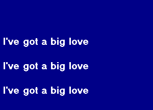 I've got a big love

I've got a big love

I've got a big love