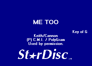 ME TOO

Kenthannon
(Pl C.M.l. I PolyGlam

Used by pelmission.

StHDiscm