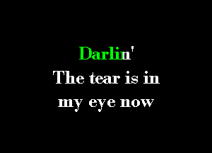 Daan'

The tear is in

my eye now