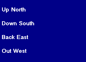 Up North

Down South

Back East

Out West