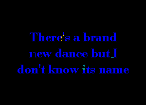 There's aibrand

new dance butl
don't know its name