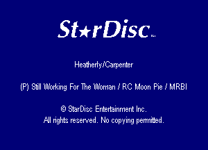 SHrDisc...

Hemedlearpenter

MMWmFameWnaanCHoonPieluRBl

(9 StarDIsc Entertaxnment Inc.
NI rights reserved No copying pennithed.