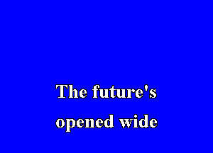 The future's

opened wide