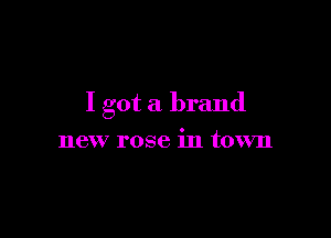 I got a brand

new rose in town