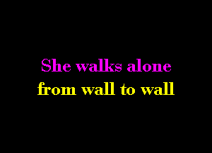She walks alone

from wall to wall
