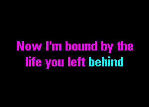 Now I'm bound by the

life you left behind