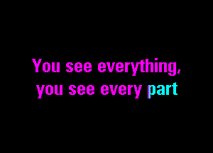 You see everything.

you see every part