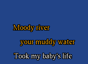 Moody river

your muddy water

Took my baby's life