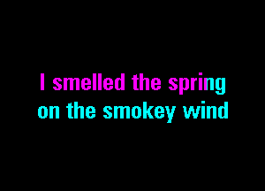 I smelled the spring

on the smokey wind