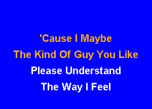 'Cause I Maybe
The Kind Of Guy You Like

Please Understand
The Way I Feel