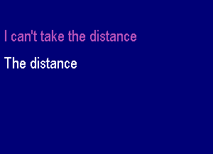 The distance