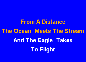From A Distance

The Ocean Meets The Stream
And The Eagle Takes
To Flight