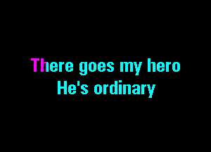 There goes my hero

He's ordinary