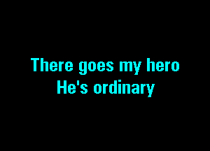 There goes my hero

He's ordinary
