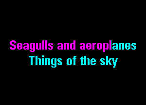 Seagulls and aeroplanes

Things of the sky