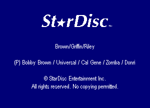 SHrDisc...

BmwannffxanJley

(PJBobhmemthversaHCalGenelZmbaIDuri

(9 StarDIsc Entertaxnment Inc.
NI rights reserved No copying pennithed.