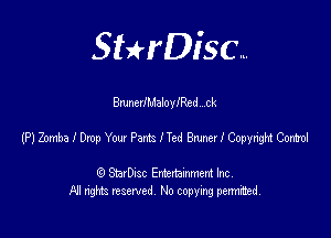 SHrDisc...

anerlMaloleed H.Ck

(PJZanbalemenPantslTedBnmthopyWCutd

(9 StarDIsc Entertaxnment Inc.
NI rights reserved No copying pennithed.