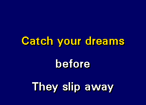 Catch your dreams

before

They slip away