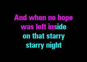 And when no hope
was left inside

on that starry
starry night