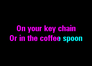 On your key chain

Or in the coffee spoon