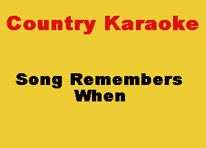 Colmmrgy Kamoke

Song Remembers
When