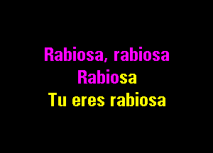 Rahiosa, rahiosa

Rabiosa
Tu eres rabiosa