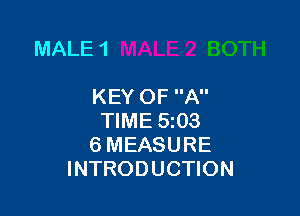 MALE 1

KEY OF A

TIME 5z03
6 MEASURE
INTRODUCTION