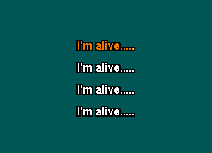 I'm alive .....
I'm alive .....

I'm alive .....

I'm alive .....
