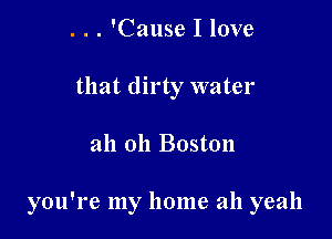 . . . 'Cause I love
that dirty water

ah 011 Boston

you're my home ah yeah