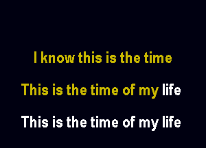 lknowthis is the time

This is the time of my life

This is the time of my life