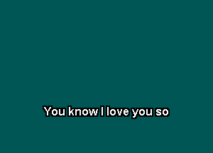 you know

I love you so

You knowl love you so