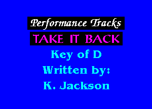 ?etfomzance 9571065

Key of D
Written by
K. Jackson