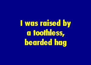 I was raised by

a toothless,
bearded hug