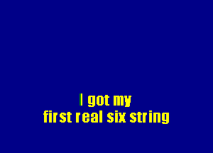 I 9(1th
fiI'St real Si)! string