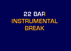 22 BAR
INSTRUMENTAL

BREAK