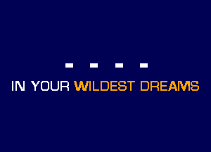 IN YOUR WILDEST DREAMS