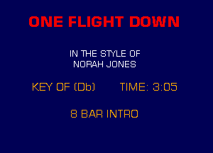 IN THE STYLE 0F
NDRAH JONES

KEY OF EDbJ TIME 3105

8 BAR INTRO