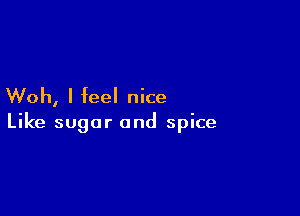 Woh, I feel nice

Like sugar and spice