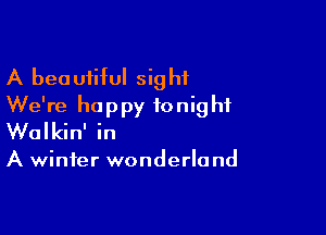 A beautiful sight
We're happy tonight

Walkin' in

A winter wonderland