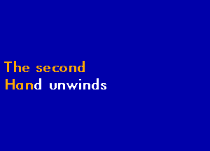 The second

Hand unwinds