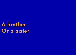 A brother

Or a sister