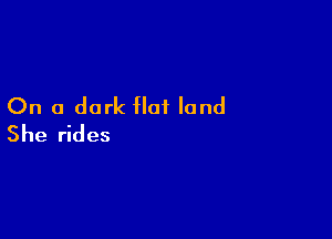 On a dark flat land

She rides