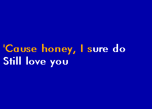'Cause honey, I sure do

Still love you
