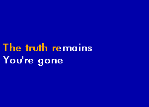The truth re mo ins

You're gone