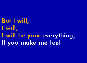 But I will,
I will,

I will be your everything,
If you make me feel